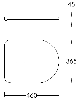 Сиденье POMPEI для напольного унитаза, черное глянцевое