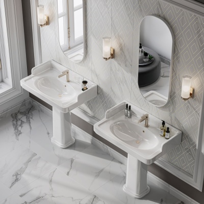 Раковина POMPEI подвесная/мебельная 80, белая глянцевая Раковина POMPEI подвесная/мебельная 80, белая глянцевая