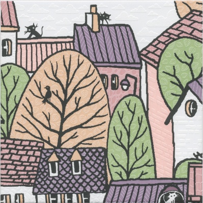 Декор Городок 1 матовый 20x20x0,69