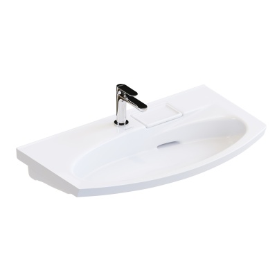 Раковина RIVA мебельная с крепежом 80, белая глянцевая Раковина RIVA мебельная с крепежом 80, белая глянцевая