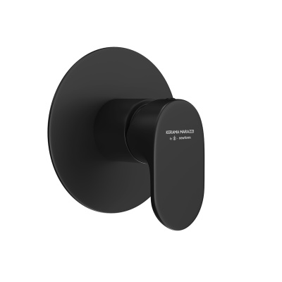 Встроенный однорычажный смеситель OLE для душа на один поток, матовый черный Встроенный однорычажный смеситель OLE для душа на один поток, матовый черный