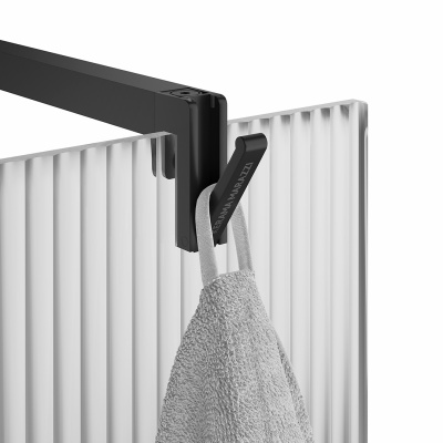 Душевая перегородка CRISTALLO с рифленым стеклом, 120х210, матовый черный