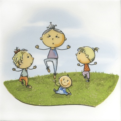 Декор Весёлые старты «Йога» 20x20x0,69