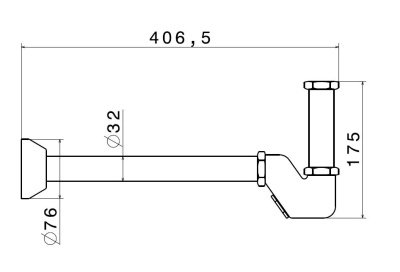 Сифон для раковины с декоративной накладкой, золотой атласный