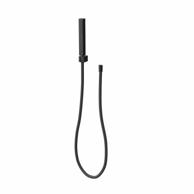 Ручной душ FUTURA с держателем для лейки и шлангом, без вывода для подачи воды, матовый черный Ручной душ FUTURA с держателем для лейки и шлангом, без вывода для подачи воды, матовый черный