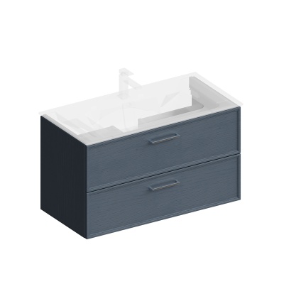 Тумба PIANO Classic подвесная 95, ясень синий матовый Тумба PIANO Classic подвесная 95, ясень синий матовый