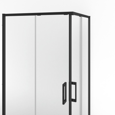 Душевой уголок LINDO, раздвижной с функцией soft close, квадратный, 100х100х195, хром