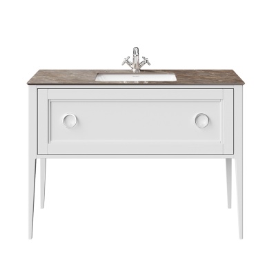 Тумба PLAZA Classic NEO напольная 1 ящик 120, белая матовая