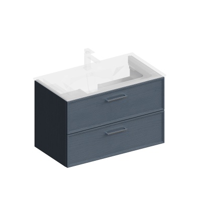 Тумба PIANO Classic подвесная 85, ясень синий матовый Тумба PIANO Classic подвесная 85, ясень синий матовый