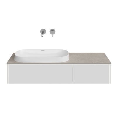 Тумба MAGICA подвесная 120, 2 ящика, утренний серый матовый Тумба MAGICA подвесная 120, 2 ящика, утренний серый матовый