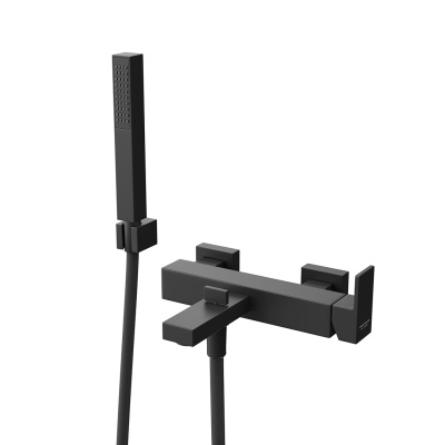 Смеситель для ванны FUTURA настенный дивертором ванна/душ, без лейки, матовый черный