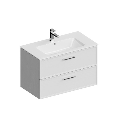 Тумба PIANO Classic подвесная 85, ясень белый матовая Тумба PIANO Classic подвесная 85, ясень белый матовая