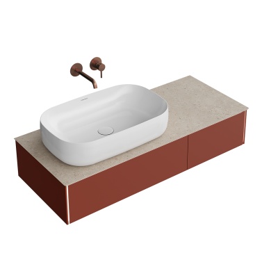 Тумба MAGICA подвесная 120, 2 ящика, венецианский красный матовый Тумба MAGICA подвесная 120, 2 ящика, венецианский красный матовый