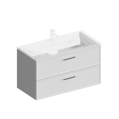 Тумба PIANO Classic подвесная 95, ясень белый матовая Тумба PIANO Classic подвесная 95, ясень белый матовая