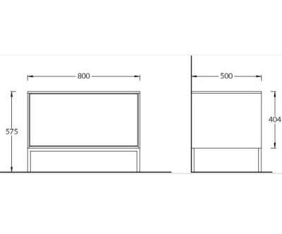 Тумба ATOLLO напольная/подвесная с ящиком 80, белая матовая Тумба ATOLLO напольная/подвесная с ящиком 80, белая матовая