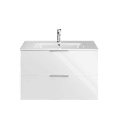 Тумба PIANO Forte подвесная с ящиками 85, белая глянцевая