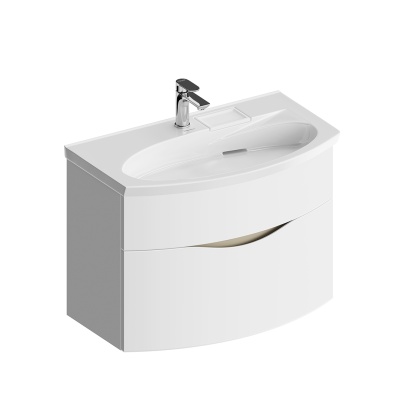 Тумба RIVA подвесная 80, белая матовая Тумба RIVA подвесная 80, белая матовая