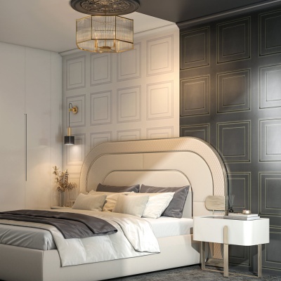 Обои виниловые Буазери мотив, белый Обои виниловые Буазери мотив, белый