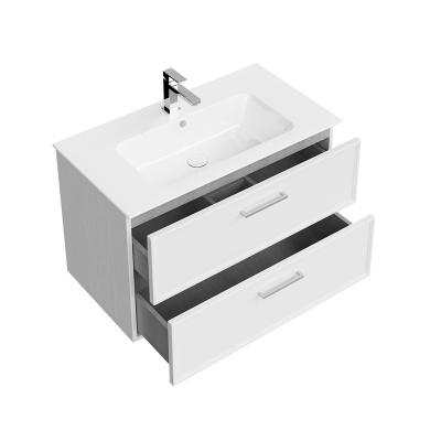 Тумба PIANO Classic подвесная 85, ясень белый матовая Тумба PIANO Classic подвесная 85, ясень белый матовая