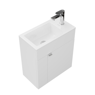 Тумба LATO подвесная с дверцей 50, белая глянцевая Тумба LATO подвесная с дверцей 50, белая глянцевая