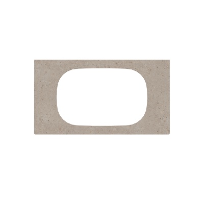 Столешница из керамогранита для раковин, встраиваемых сверху, Риккарди 90 см, бежевый матовый (без отв. под смеситель) Столешница из керамогранита для раковин, встраиваемых сверху, Риккарди 90 см, бежевый матовый (без отв. под смеситель)