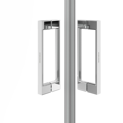 Душевой уголок VETRO, раздвижной, квадратный, 90х90х195, хром