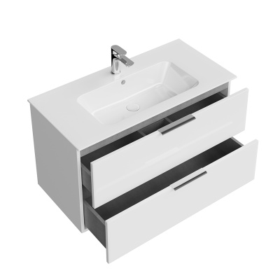 Тумба PIANO Forte подвесная 95, белая глянцевая