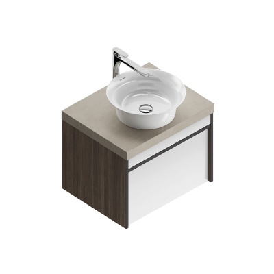 Тумба MODULA подвесная 60 с ящиком 1+1, арабика Тумба MODULA подвесная 60 с ящиком 1+1, арабика