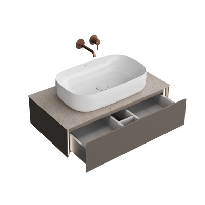 Тумба MAGICA подвесная 90, 1 ящик, вечерний серый матовый Тумба MAGICA подвесная 90, 1 ящик, вечерний серый матовый