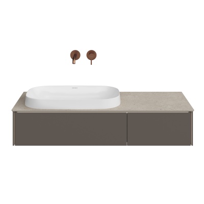 Тумба MAGICA подвесная 120, 2 ящика, вечерний серый матовый Тумба MAGICA подвесная 120, 2 ящика, вечерний серый матовый