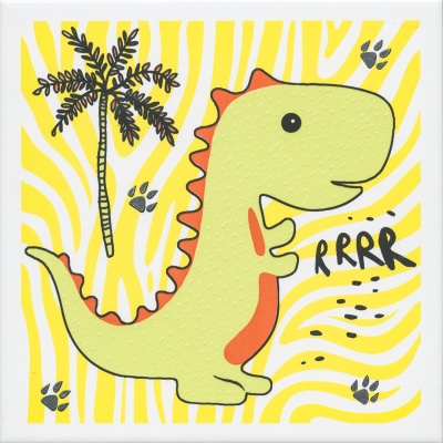 Декор Динозаврики 1 матовый 20x20x0,69