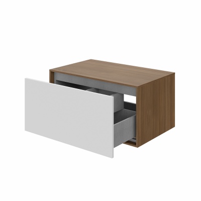 Тумба ATOLLO напольная/подвесная с ящиком 80, белая матовая