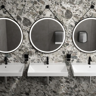 Раковина CUBO подвесная/мебельная 70, белая глянцевая