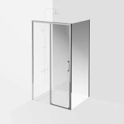 Душевая дверь VETRO, раздвижная, 110х195, хром