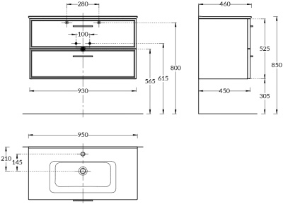 Тумба PIANO Classic подвесная 95, ясень синий матовый Тумба PIANO Classic подвесная 95, ясень синий матовый