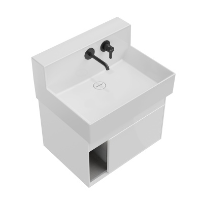 Тумба LOGICA M подвесная 2 выдвижных ящика 65, белоснежный