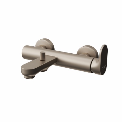 Смеситель для ванны OLE настенный с дивертором ванна/душ, без лейки, золотой атласный