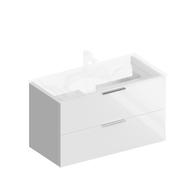 Тумба PIANO Forte подвесная 95, белая глянцевая