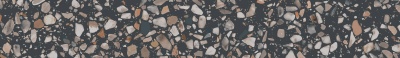 Плинтус Бричиола чёрный матовый обрезной 60x9,5x0,9