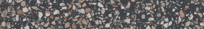 Плинтус Бричиола чёрный матовый обрезной 60x9,5x0,9
