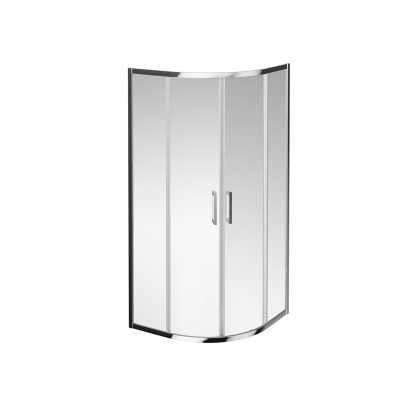 Душевой уголок VETRO, раздвижной, четверть круга, 90х90х195, хром