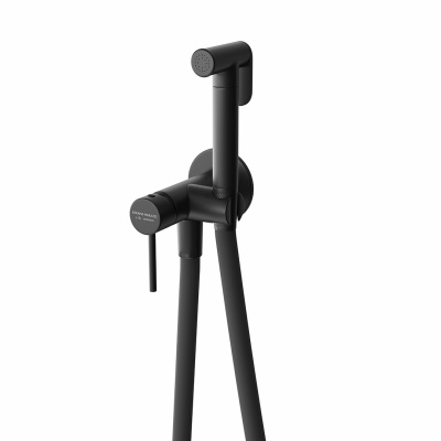 Смеситель с гигиеническим душем встроенного монтажа, матовый черный