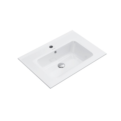 Раковина PIANO подвесная/мебельная 65, белая глянцевая