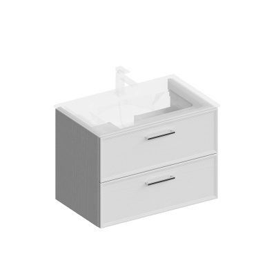 Тумба PIANO Classic подвесная 75, ясень белый матовая Тумба PIANO Classic подвесная 75, ясень белый матовая