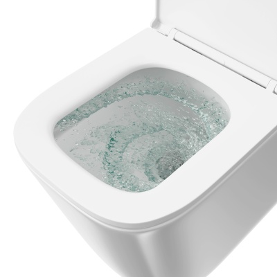 Унитаз Кубо Торнадо подвесной с системой смыва торнадо с крепежом и сиденьем, белый глянцевый Унитаз Кубо Торнадо подвесной с системой смыва торнадо с крепежом и сиденьем, белый глянцевый