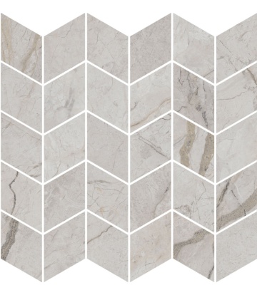 Декор Ифран мозаичный серый светлый глянцевый обрезной 30x31,2x0,9