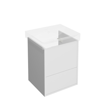 Тумба PRO подвесная 2 ящика 50, белая матовая Тумба PRO подвесная 2 ящика 50, белая матовая
