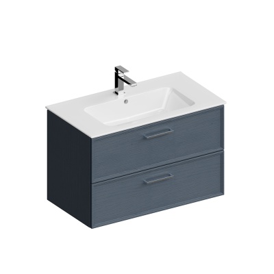 Тумба PIANO Classic подвесная 85, ясень синий матовый Тумба PIANO Classic подвесная 85, ясень синий матовый