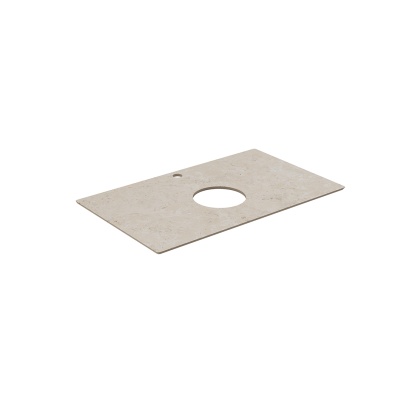 Столешница из керамогранита для накладных раковин, Про Лаймстоун 80 см, бежевый темный натуральный Столешница из керамогранита для накладных раковин, Про Лаймстоун 80 см, бежевый темный натуральный