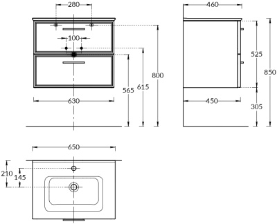 Тумба PIANO Classic подвесная 65, ясень белый матовая Тумба PIANO Classic подвесная 65, ясень белый матовая